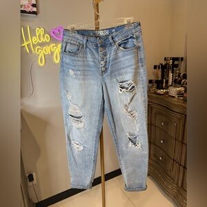 Rewash Blue Boyfriend Distressed Jeans